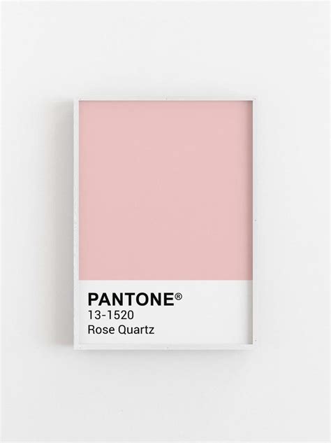 Pantone Rose Quartz Print Pantone Color Art Pantone Poster Pastel