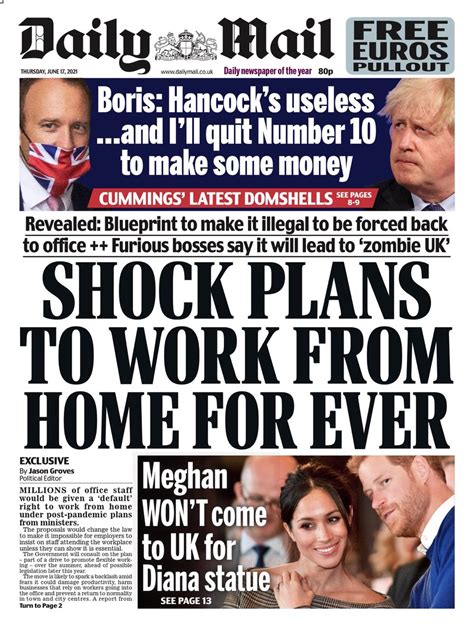 Daily Mail Front Page Th Of June Tomorrow S Papers Today