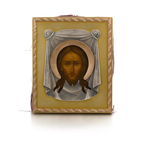 A Small Silver Gilt Icon Of The Mandylion Dmitry Smirnov Moscow 1908