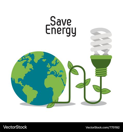Save Energy Design Royalty Free Vector Image Vectorstock