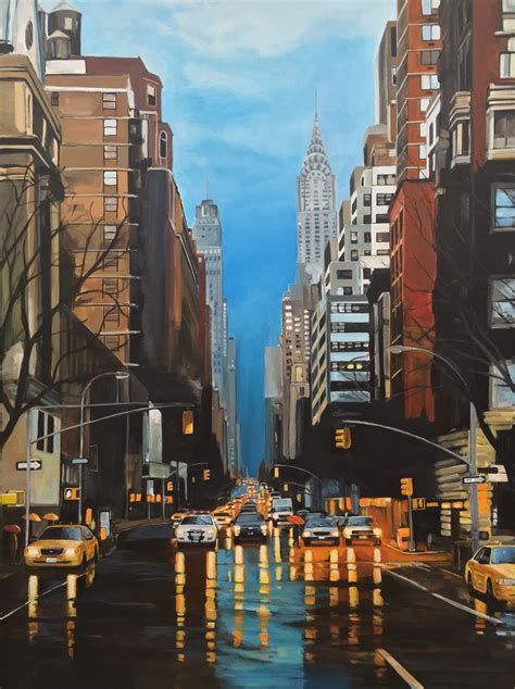 Painting Of New York Storm Angela Wakefield