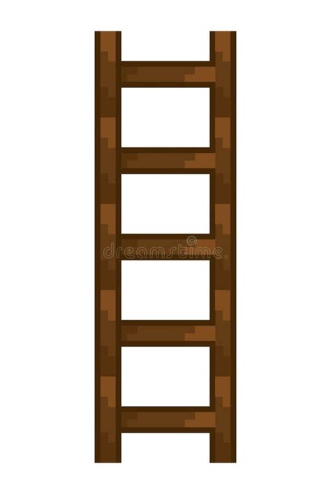 Wooden Stair Pixel Art Stock Vector Illustration Of Video 242194102