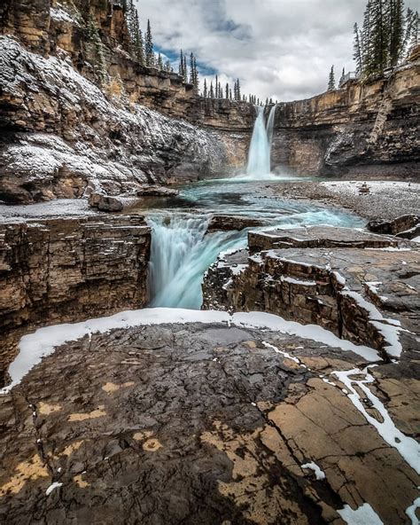 Crescent Falls On The Bighorn River In West Central Alberta Canada