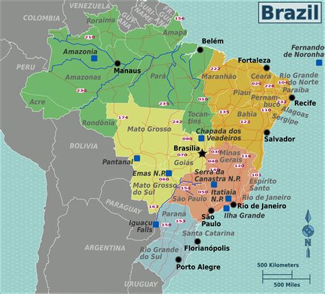 Административная карта Бразилии Бразилия административная карта Auto Maps com Карты всех