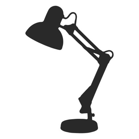 Desk Reading Lamp Classic Silhouette Transparent Png And Svg Vector File