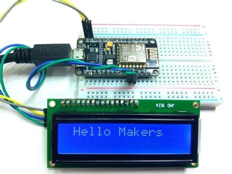 I2c Lcd With Nodemcu Interface I2c Lcd Using Esp8266 Images And