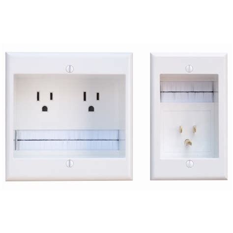 Powerbridge Two Ck Dual Outlet For Tv And Sound Bar Recessed In Wall