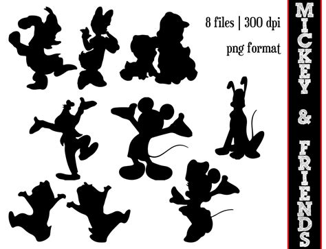 Mickey Mouse And Friends Silhouettes By Sparkyourcreativity