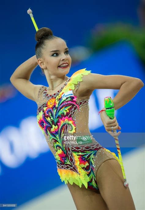 Russian Dina Averina Performs The Clubs Exercise During The Fig 35th Rhytmic Gymnastic World