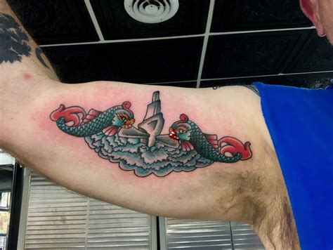 Submarine Warfare Tattoo Submarine Dolphins Tattoo Dolphins Tattoo