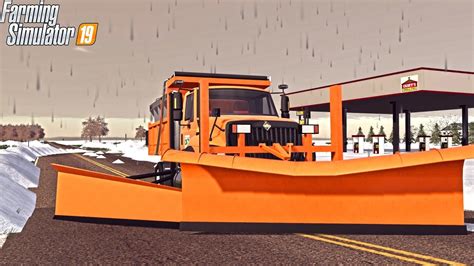 PLOWING COUNTY ROADS NEW SNOW REMOVAL BUSINESS FARMING SIMULATOR