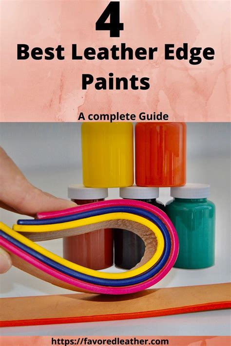 4 Awesome Leather Edge Paints | Nice leather, Painting leather, Leather diy crafts