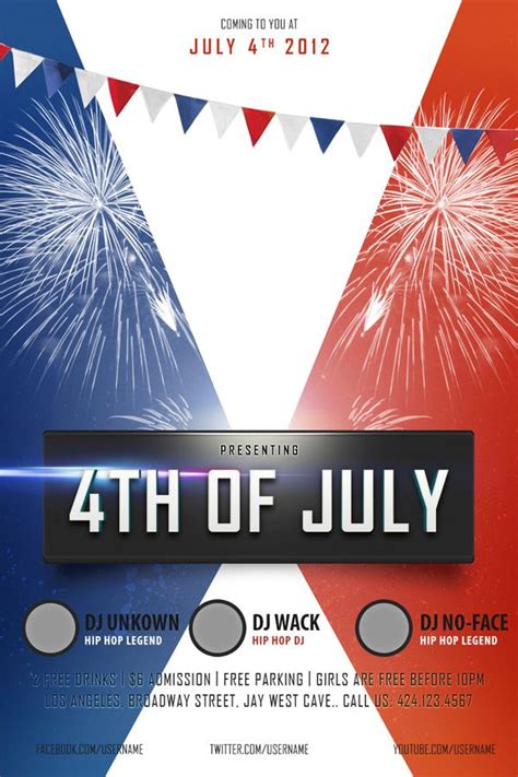 Fourth Of July Flyer Templates Free Holiday Flyer Template Flyer
