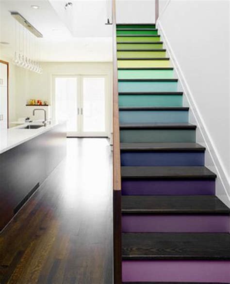 A lot of home owners choose to use white on walls, ceilings and even staircases. 25 Pretty Painted Stairs Ideas | HomeMydesign