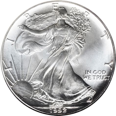 Value Of 1992 1 Silver Coin American Silver Eagle Coin