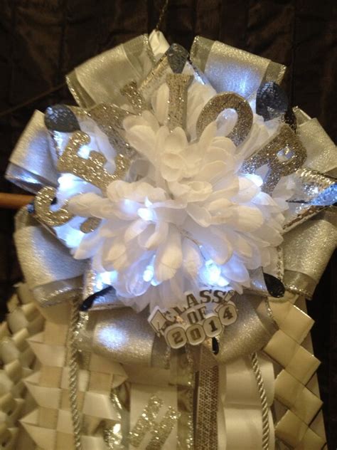 Senior Homecoming Mum With Lights Gold Or Silver By Mumamia3