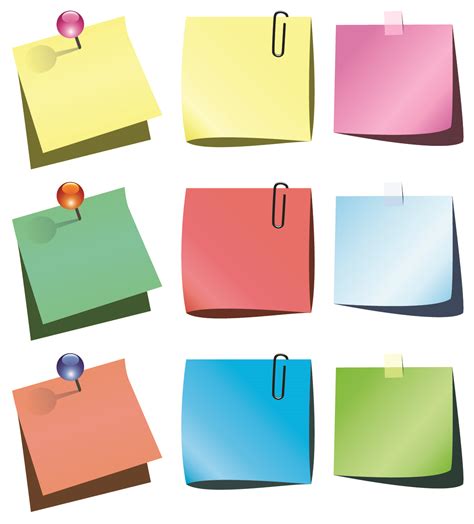Post It Note Vector Free Clipart Best