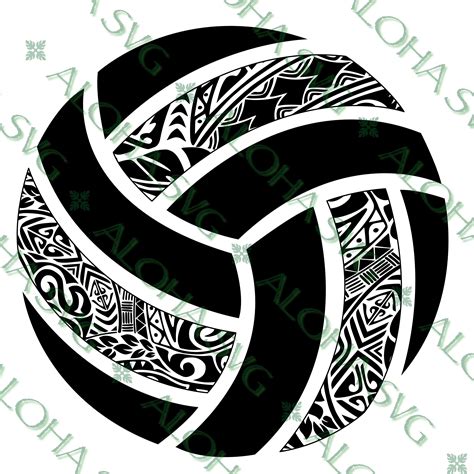 Polynesian Tribal Volleyball Svgpng Etsy