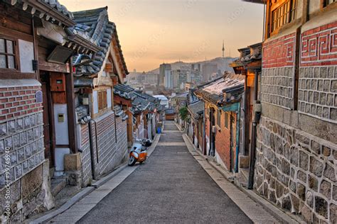 Bukchon Hanok Village In Seoul South Korea Stock Adobe Stock