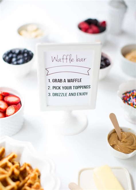 Waffle Station Ideas For Birthday Brunches Baby Showers And Sleepovers