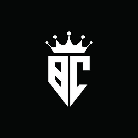Bc Logo Monogram Emblem Style With Crown Shape Design Template Vector Art At Vecteezy