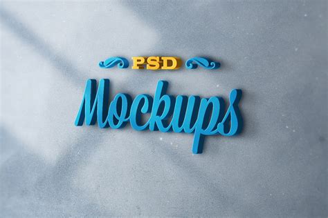 Free 3d Realistic Logo Mockup Psd Free Design Resources