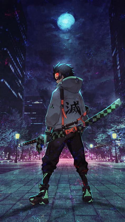 Download 1440x2560 Wallpaper Urban Ninja Anime Art Qhd