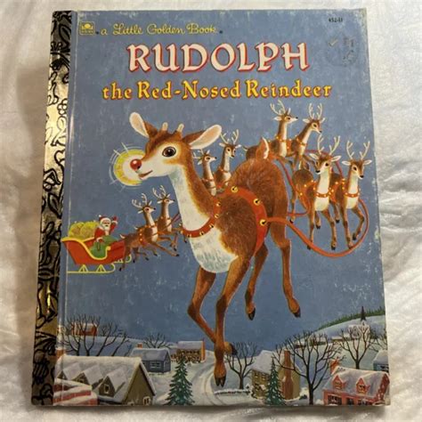 Vintage A Little Golden Book Rudolph The Red Nosed Reindeer 452 11 1976