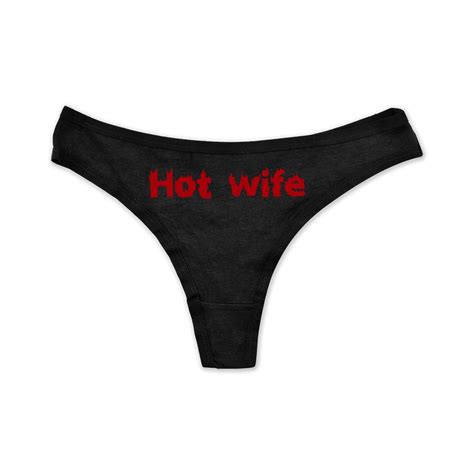 Buy Hot Wife Funny Women Fetish Underwear Black High Rise Thong Dirty