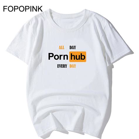 Funny T Shirts All Day Pornhub Every Day Print Tshirt Men Women