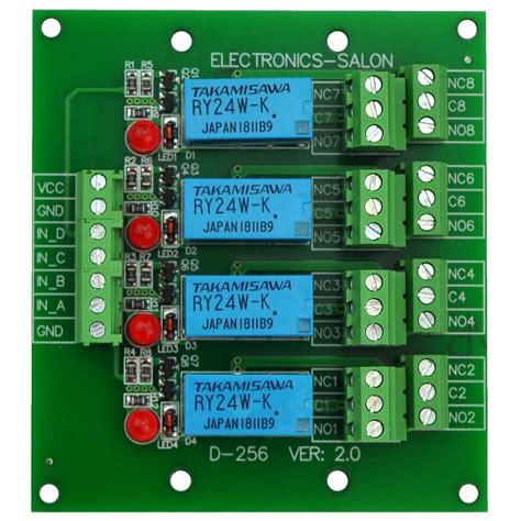 Electronics Salon Vier Dpdt Signal Relay Module Board 24 V Version