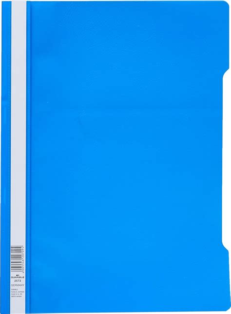 Durable 252306 Clear View Folder Report File A4 Pp Blue Pack Of 25
