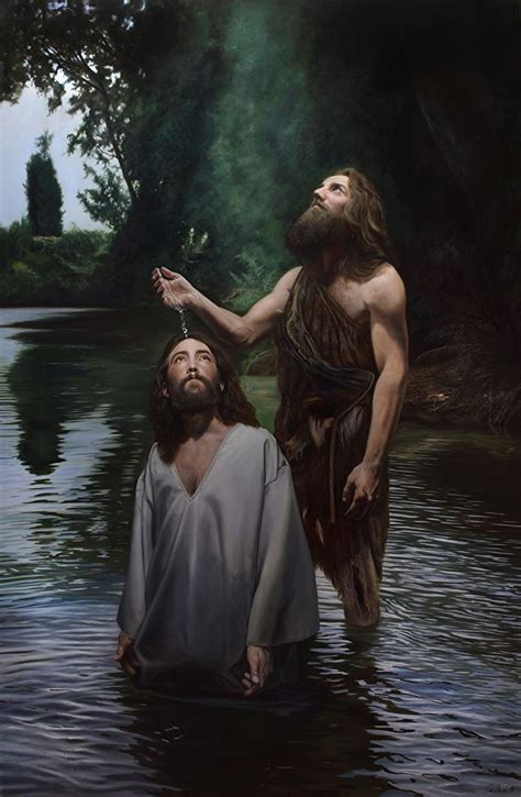 Baptism Of Christ Painting By Eric Armusik Oil 72 X 48 X 25
