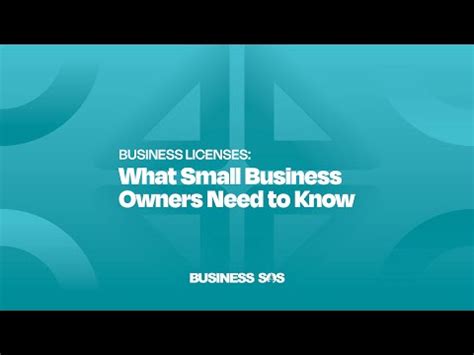 Business Licenses What Small Business Owners Need To Know YouTube