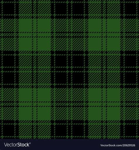 Green And Black Tartan Plaid Seamless Pattern Vector Image
