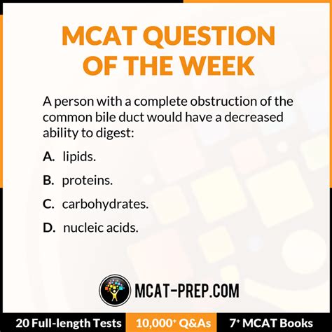 Mcat Practice Question Mcat Mcat Prep Biology