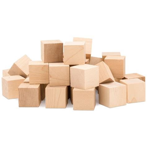 Wooden Cubes 1 Baby Wood Square Blocks For Puzzle Making Crafts
