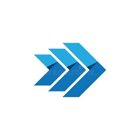 Modern Arrow Icon Logo Template Stock Vector Illustration Of