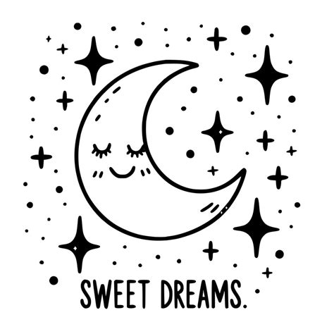 Instant Download Svg File Sweet Dreams Crescent For Cricut Silhouette