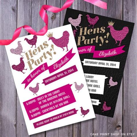 Hen Party Invite Hens Invitation Hens Printable Bachelorette Party