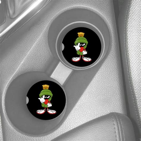 marvin the martian offensive middle finger rubber car coasters set of 2 ebay