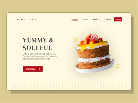 Cake Shop Landing Page By Madhumitha On Dribbble