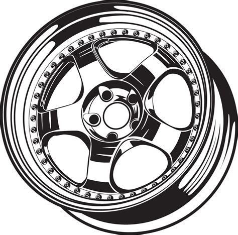 Car Wheel Illustration For Conceptual Design 2075649 Vector Art At