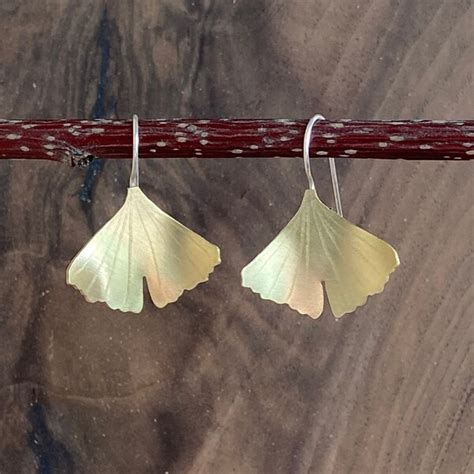 Ginkgo Leaf Earrings Etsy