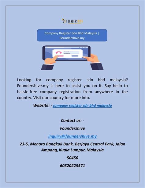Company Register Sdn Bhd Malaysia Foundershivemy By Founder Shive