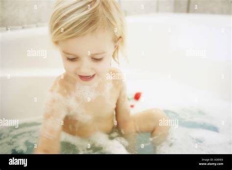 Child In Bathtub Stock Photo Alamy