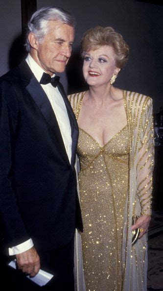 Actress Angela Lansbury And Husband Peter Shaw Attend The Party For