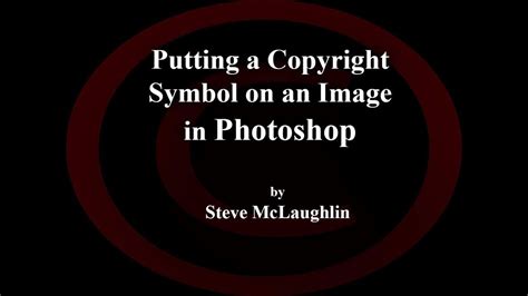 Photoshop Copyright Symbol New Youtube