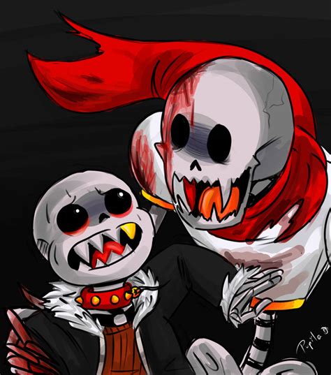 Undefell Sans And Horrortale Papyrus By Irincavallone On Deviantart