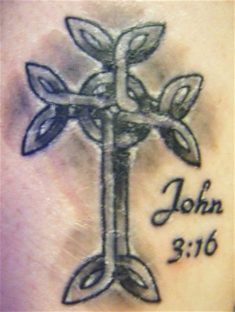 Cross Knot With Psalm Number Tattoo Tattooimagesbiz